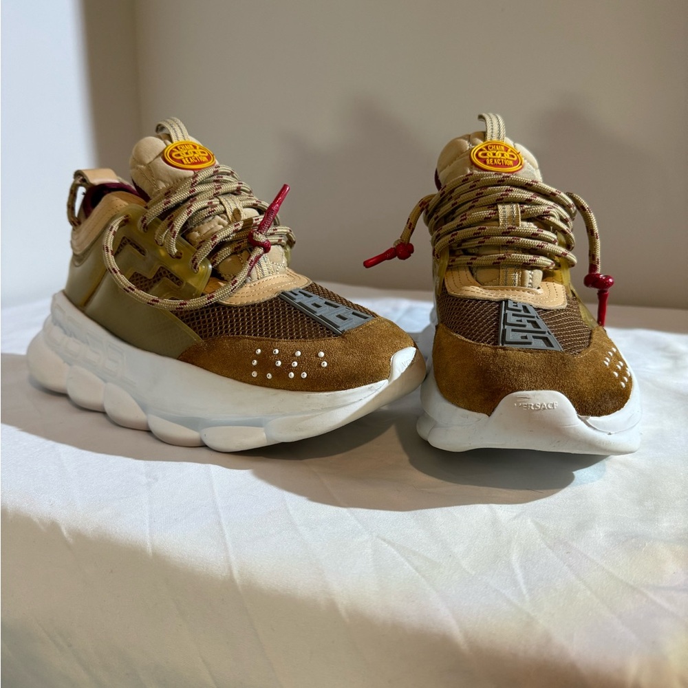 Versace Chain Reaction 
Brown on beige on white